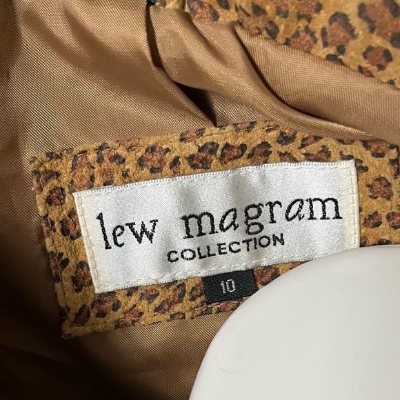 Lew Magram Collection Leopard Print Leather Jacket Size 10 - Picture 5 of 5